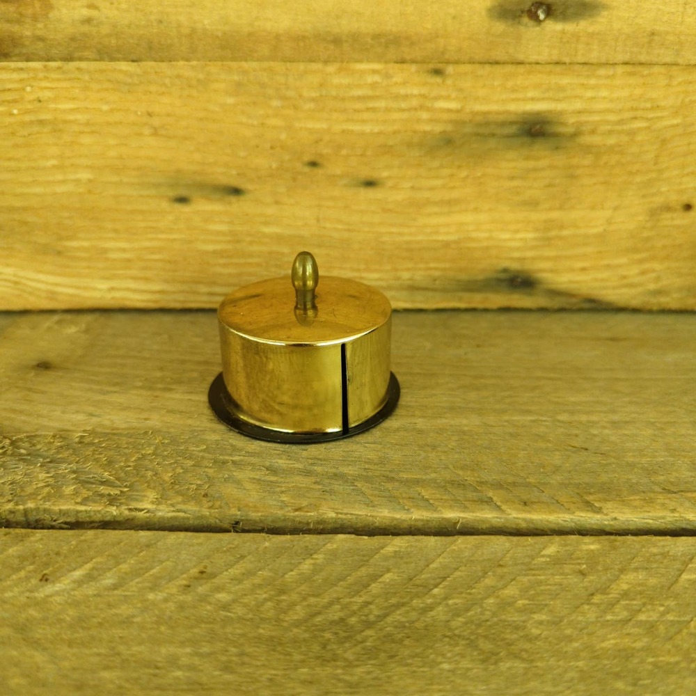 Vintage 1970s Brass Tone Postage Stamp Roll Dispenser / Made in Japan